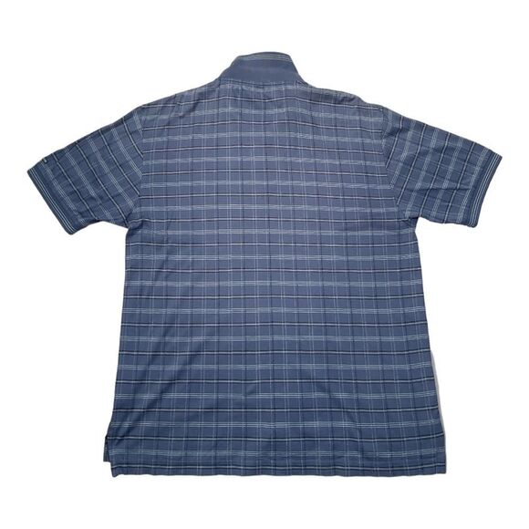 IZOD Golf Stretch Polo Shirt Mens Small Short-Sleeve Heathered Blue Striped - Picture 4 of 8